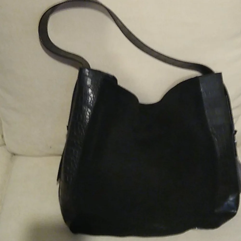 Topshop black suede